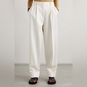 The Row Cassandro Wool Pleated-Front Pants Size 4